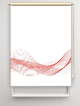 Rollo Stream Horizon rot, Rollo, Motivrollo, Rollo mit Druck, Fotorollo, bedrucktes Rollo, Fensterrollo,verdunkelndes Rollo, Sonnenschutz Rollo